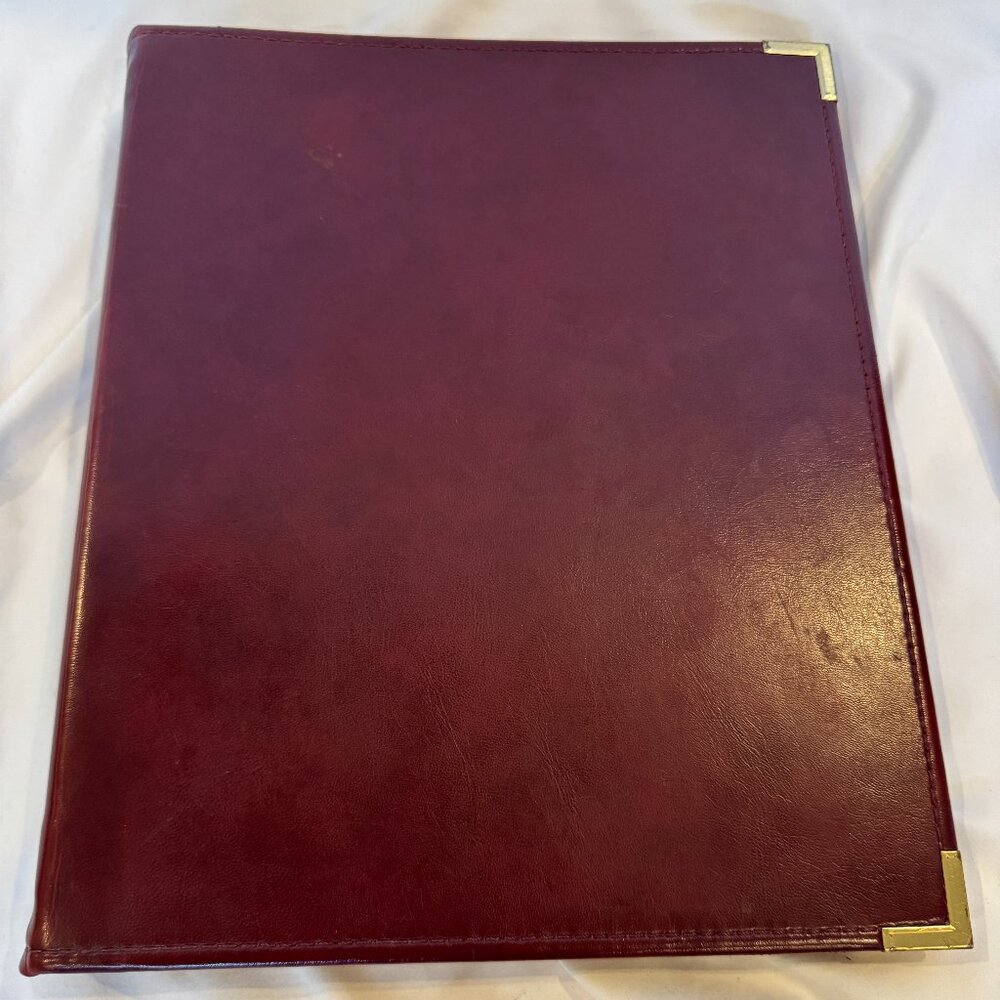 Stafford Burgundy Letter Portfolio